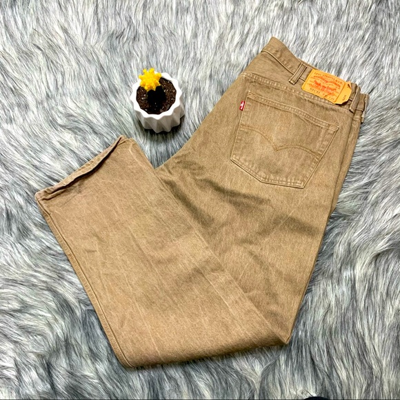 Levi's Other - Levi’s 501 Straight Fit Leg Jeans Tan Size 42x34